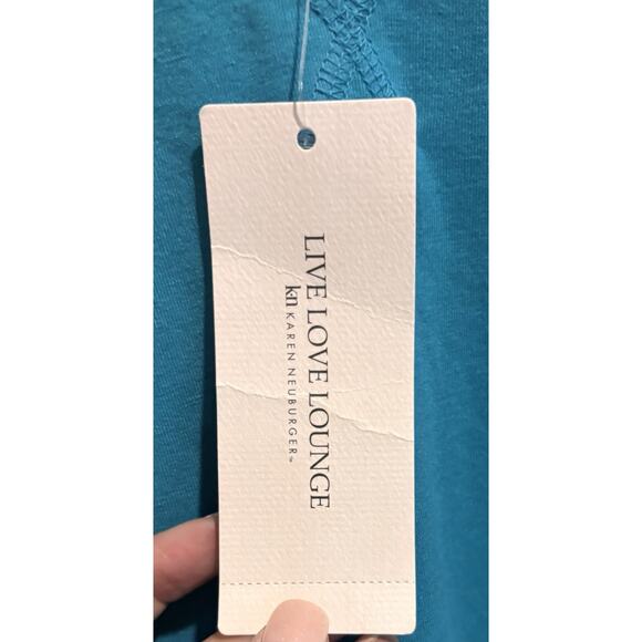 NWT Live Love Lounge Karen Neuburger Women’s Sweatshirt Capri Breeze Blue XL - Picture 4 of 8